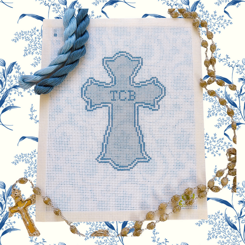 Blue Customizable Cross